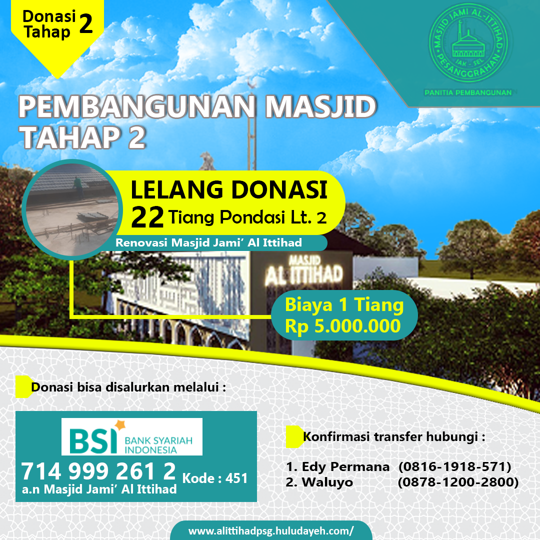 Pembangunan Masjid Tahap 2
